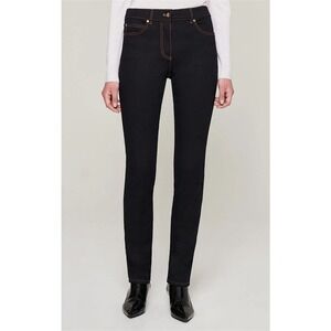 ESCADA Womens 14/46 Dark Wash‎ Stretch Jeans Straight Leg High Waist Slim Fit